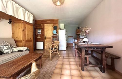 Le Serre Barbin Apartment | Charmant T2 cabine avec jardin et parking près de Serre Chevalier - FR-1-330F-243