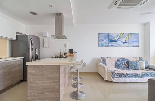 Santa Marta Apartment | Charming 1-bedroom apartment with AC, fitness room, WiFi in serene Magdalena