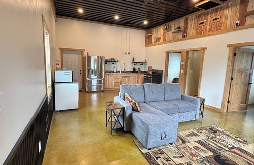 Benzonia House | Charming 2-bedroom barndominimum in pleasant Benzonia in the woods.
