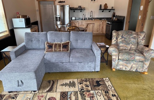 Benzonia House | Charming 2-bedroom barndominimum in pleasant Benzonia in the woods.