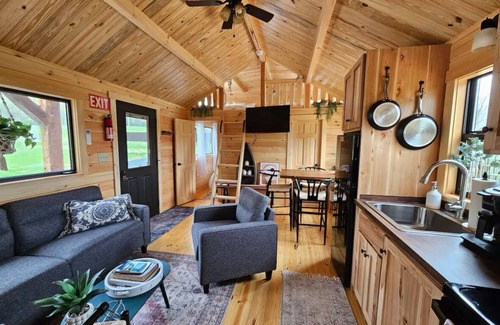 Gap Cabin | Charming 2-bedroom tiny cabin hot tub camp fire