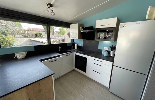 Saint-Cyprien Plage Villa | Charming 2BR Villa with Mezzanine, AC, Veranda, and Garden – 800m from Beach in Saint-Cyprien