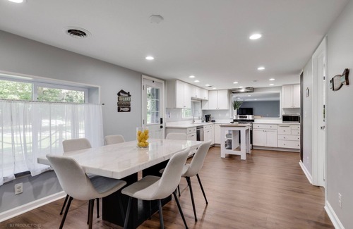 La Porte House | Charming 3-bedroom coastal, central, cozy house across from Pine Lake