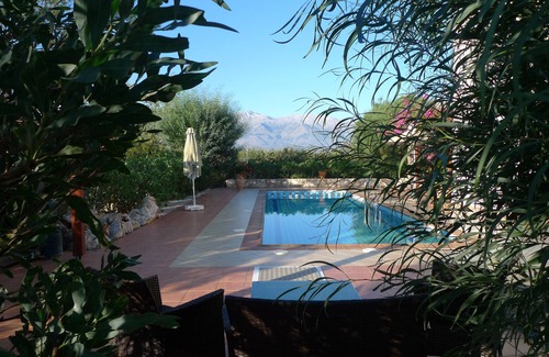Vamos Villa | Charming and serene villa with pool, lush garden, sea and mountain view