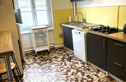 Moulins Apartment | Charming Apartment in Central Moulins: 1BR, Balcony, Market Views, Free Parking, Wi-Fi