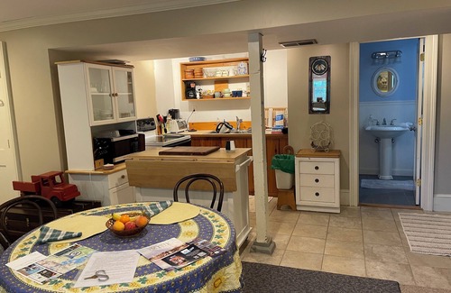 West Mystic Apartment | Charming apartment overlooking private gardens, walk to downtown Mystic