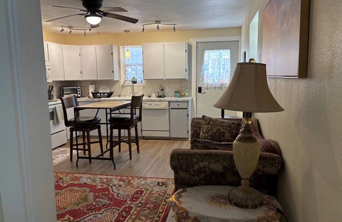 Weston House | Charming barndominium with 2 bedrooms and WiFi, AC with firepit in the woods.