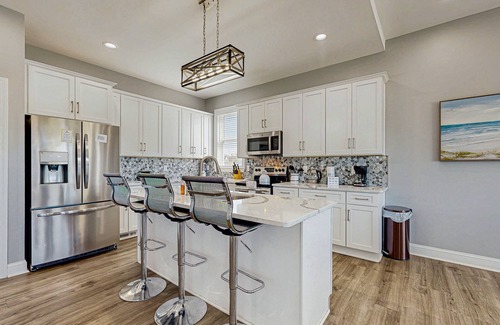 Orange House | Charming dog-friendly lakefront villa with private dock, firepit, stunning views