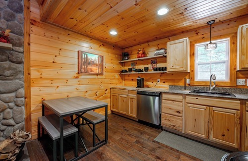 McHenry Cabin | Charming Dog Friendly Retreat w/Fire Pit & Hot Tub