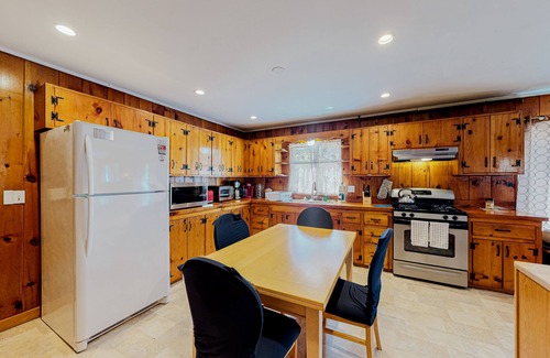 West Tisbury House | Charming forest retreat by the beach with grill, deck, & sprawling yard