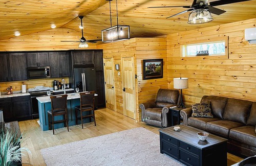Chittenden County House | Charming getaway for two with fast WiFi, full kitchen, deck, & shared firepit