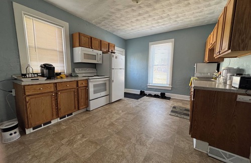Fulton House | Charming Historic Home with 2 Queen Beds & Backyard in Fulton, IL