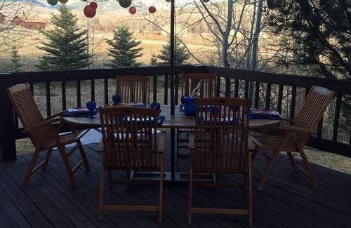 Driggs Cabin | Charming home on Ski Hill Road with lush landscaping and a new hot tub.