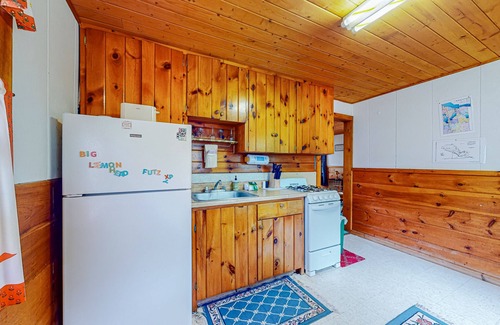Indian River Cottage | Charming lakefront cottage with large yard, dock, & fire pit - close to downtown