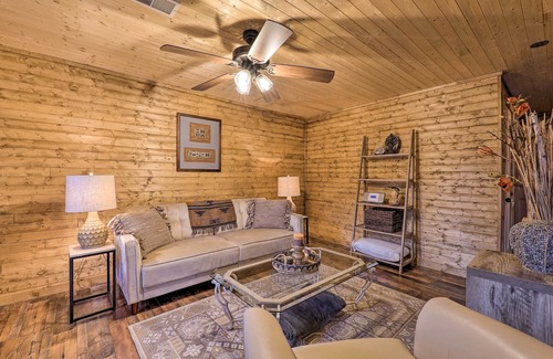 Oceana County Cabin | Charming Log Cabin at Double JJ Ranch Resort!