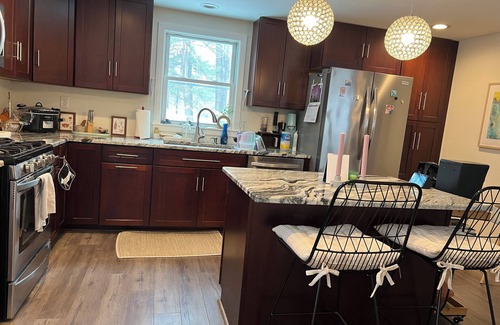 Lyman House | Charming, modern 2-bedroom home steps from public beach on Kennebunk Pond.