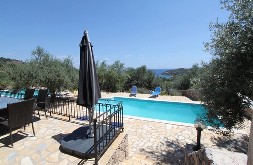 Livadi House | Charming Peloponnesian villa nestled among olive trees. Sea view.