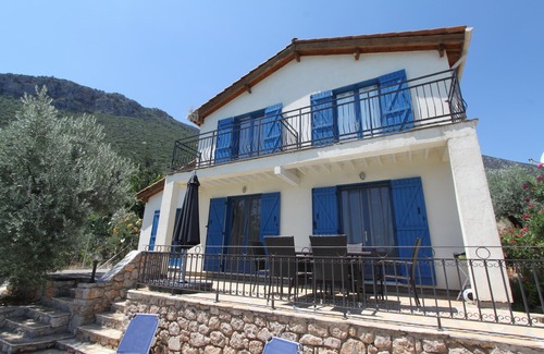 Livadi House | Charming Peloponnesian villa nestled among olive trees. Sea view.