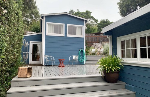 Point Reyes Station House | Charming Point Reyes Cottage with Decks and Lovely Garden