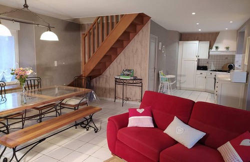 Saint-Germain-sur-Ay Cottage | Charming Stone House with Fireplace, Large Garden, and Car Charging in Coastal Village