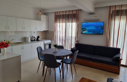 Nea Peramos Apartment | Charming spacious studio in enchanting Nea Peramos, Kavala with WiFi and AC