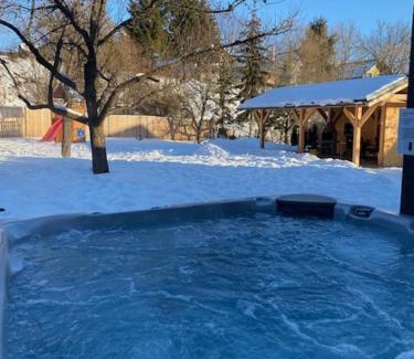Polomka Villa | Chata Polomka s Jacuzzi - Vidíte deti na dvore z obývačky - Pri potoku - Výhľad na Polomské Očko