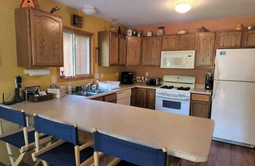 Higgins Lake Ski Chalet | Cheerful 2-bedroom Chalet with loft and fireplace