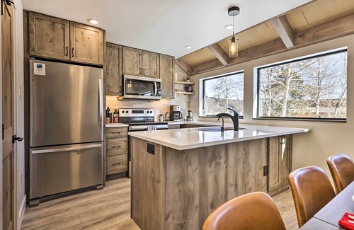 Frisco Condo | Chic Condo w/Fireplace: Walk to Main Street!