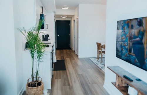Kitchener Apartment | Chic Downtown Condo Retreat