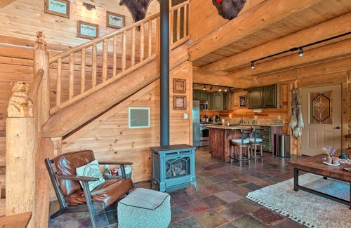 Warm Springs Cabin | Chic Fairplay Cabin with Deck & Mountain Views!