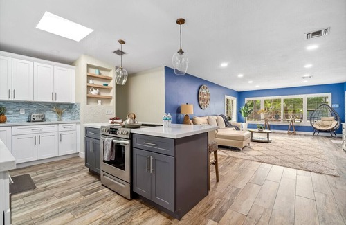 South Lake House | Chic Getaway w/Heated Pool & Short Walk to Beach