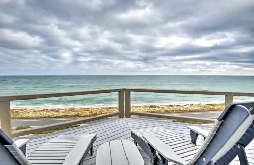 Flagler Beach House | Chic Home: Ocean Views, Hot Tub & Game Room!