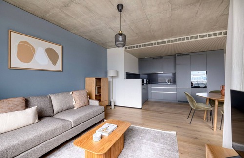 Seebach Apartment | Chic Oerlikon 1BR w/Storage & W/D, nr Market & Tram, by Blueground