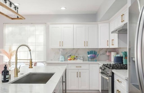 South of Conant House | Chic pool home + 6 mi to beach + sleeps 10