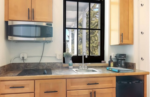 Traverse City Condo | Chic Studio in Historic Village~Walk to Restaurants, Shops, and Trails!