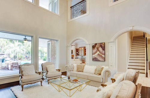 Tomball Villa | Chic Texas Escape w/ Pool, Grill & Home Theater!