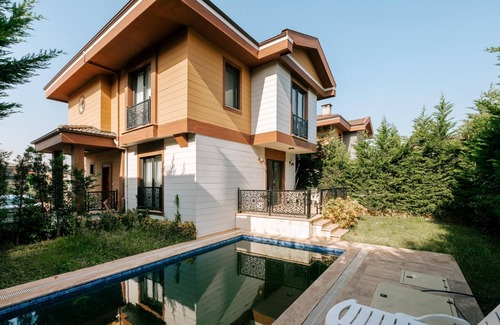 Sile Villa | Chic Villa w Pool, Garden, Fireplace in Sile