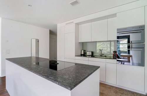 Wollishofen Apartment | Chic Wollishofen 1BR w/Storage & W/D, nr Local Market, by Blueground