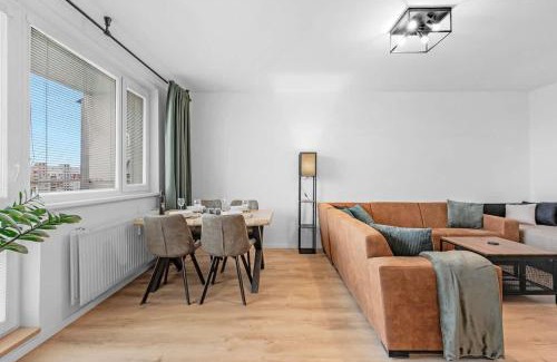Bratislava Apartment | City Glow Apartment with Balcony