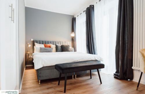 Innenstadtring Apartment | City-Studio im Innenhof mit Boxspring-Bett und Community-Raum