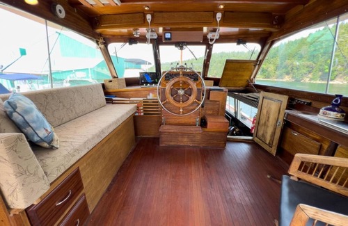 Regional District of Nanaimo Boat Rental | Classic 1954 53' Chris-Craft Constellation -Custom Trips - Comes with Captain