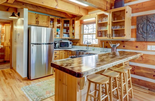 Cherokee Cabin | Classic log cabin home in private community - large porch & fireplace