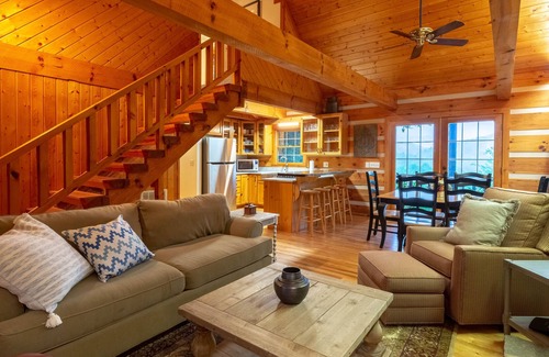 Cherokee Cabin | Classic log cabin home in private community - large porch & fireplace