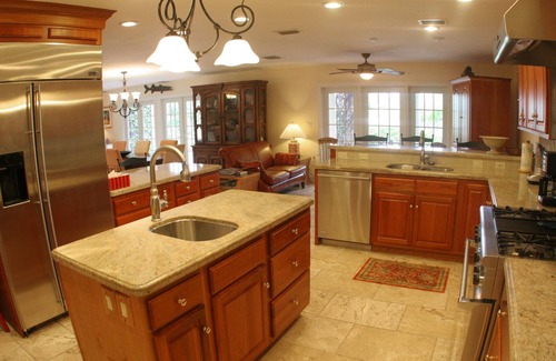 Marathon House | Classic Waterfront Estate in Beautiful Sombrero Beach - over 200' of dockspace .