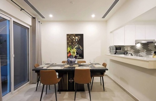 Dubai Ski Chalet | Classy 3BR+Maid's Villa with Private Patio