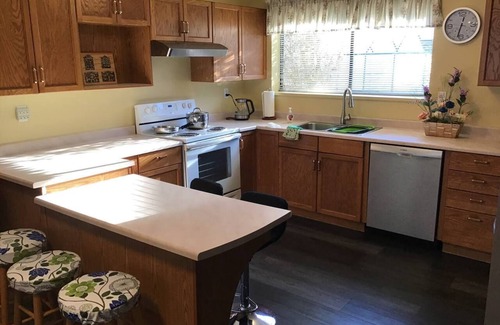 Aldergrove House | Clean safe private bedroom, comfy bed, keyless entry, no stairs, on bus routes