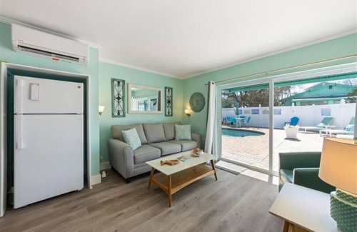 Whitney Beach Apartment | Coastal Getaway Retreat –Steps to the Beach! 1BR/1BA. Sleeps 2. In 4-Plex. Pool