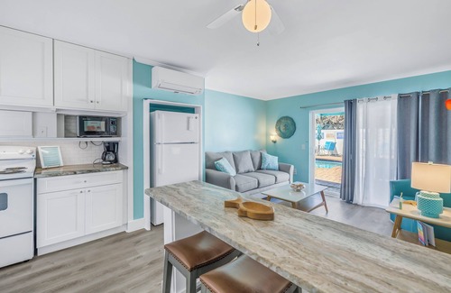 Whitney Beach Apartment | Coastal Getaway Retreat –Steps to the Beach! 1BR/1BA. Sleeps 2. In 4-Plex. Pool
