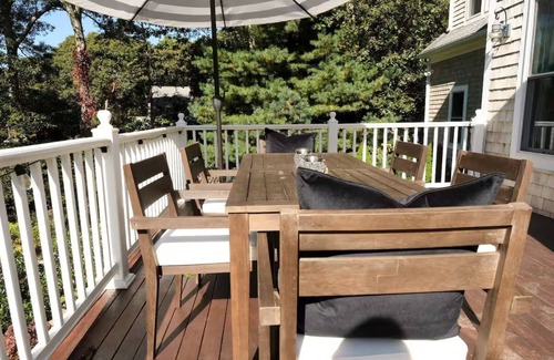 Cotuit House | Coastal Retreat: Kayaks Gardens & Gourmet Kitchen
