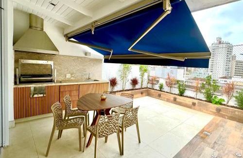 Tombo Apartment | Cobertura com piscina e churrasqueira, 200m da praia, 3 dormitórios para até 6 hóspedes